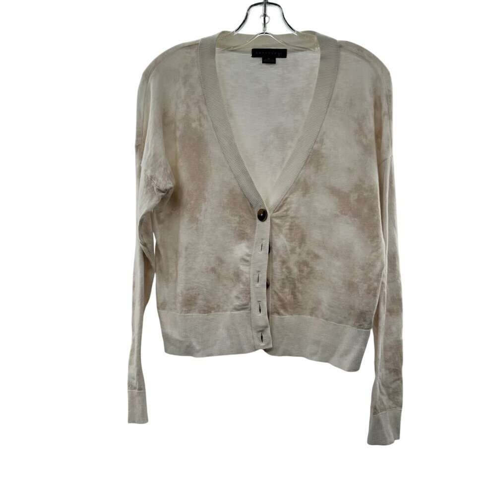 Sanctuary Womens Long Sleeve V-Neck Button Up Cardigan Beige/Ivory Size XS